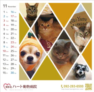 ハート動物病院様 カレンダー